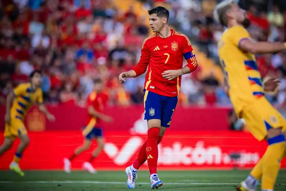 Álvaro Morata fue titular en el duelo que enfrentó a España y Andorra