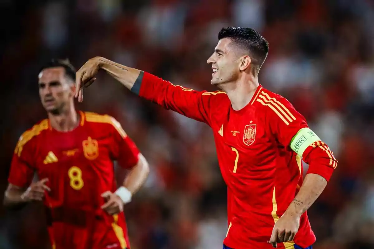 Álvaro Morata volvió a marcar en la victoria de España por (5-1) frente a Irlanda del Norte